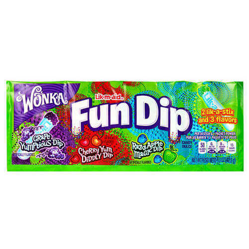 Wonka Fun Dip 3 Flavours 39 g